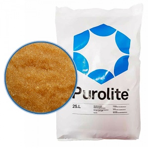 Ионообменная смола катионит Purolite C100E, умягчение, удаление орагники, 1 литр